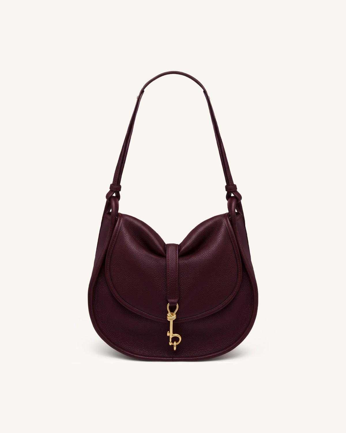 Arla Small Hobo Bag - Berry Red
