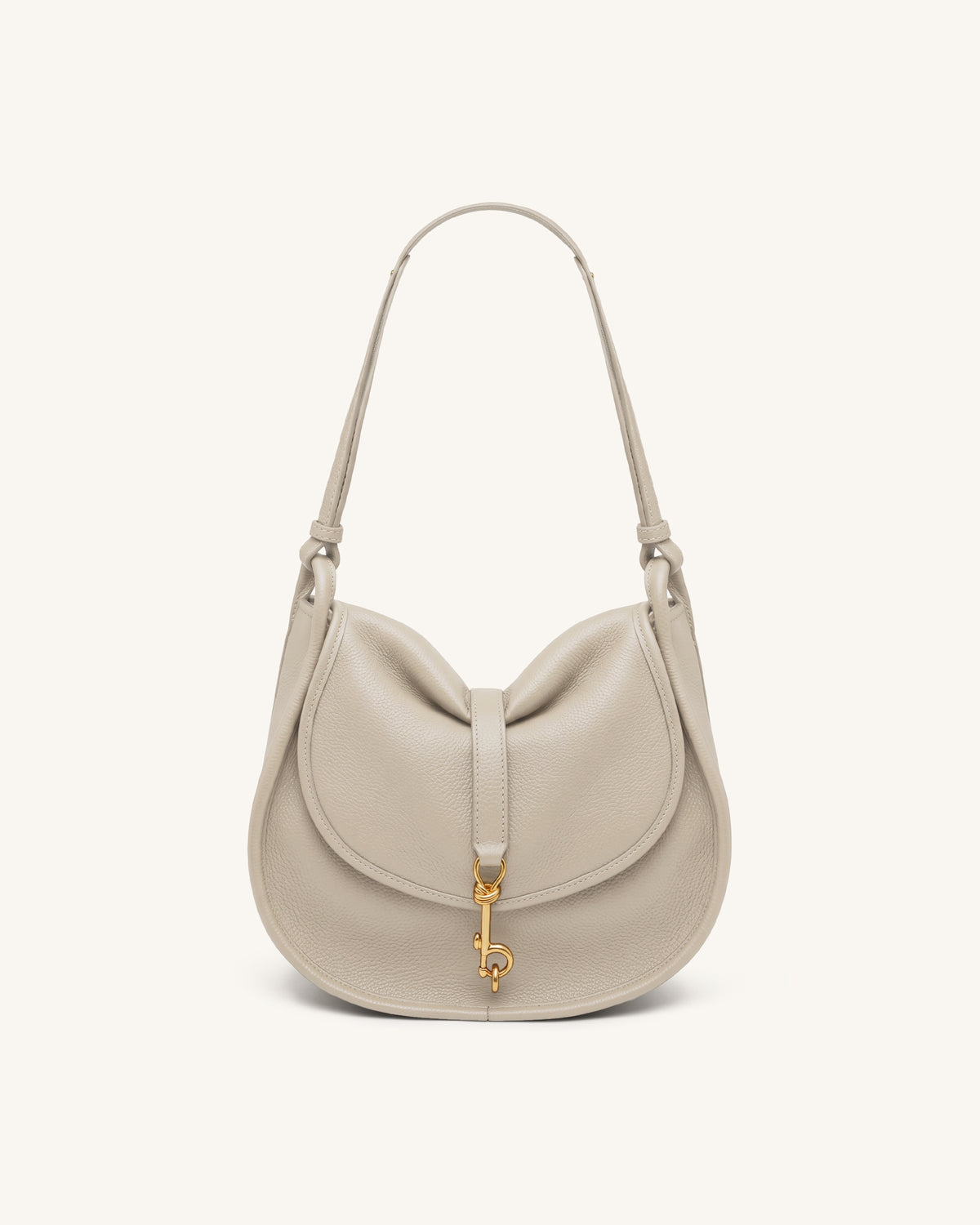 Arla Small Hobo Bag - Beige Gray