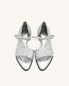 Jocelyn Weave Strap Flip-flops - Silver