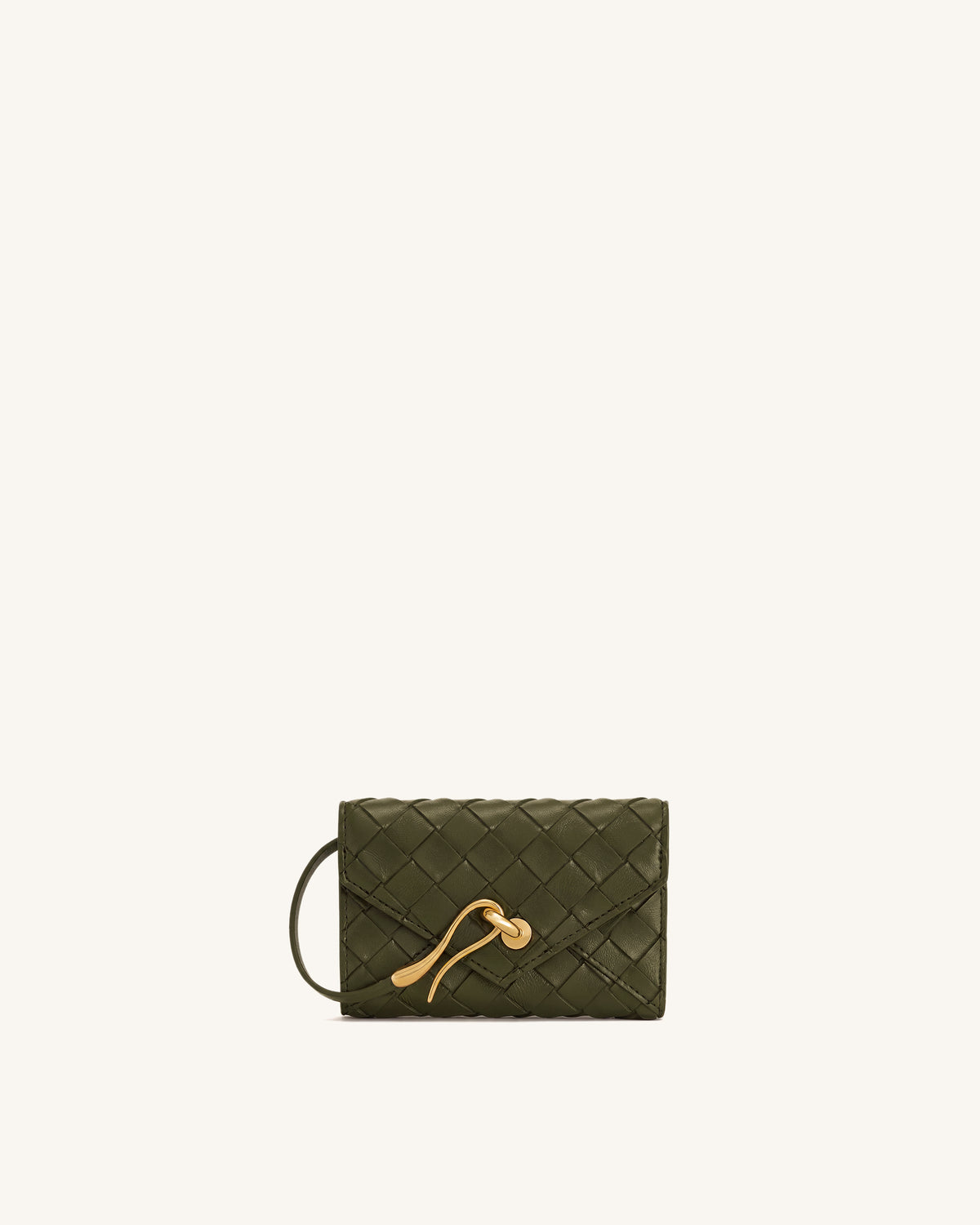 Celeste Woven Texture Envelope Wallet - Grass Green