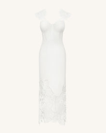 Orchid Embroidered Corset Dress - White