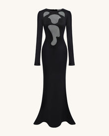 Ava Cutout Bodycon Gown - Black