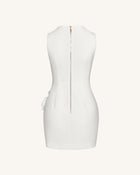 Blooming Beauty Evening Dress - White