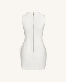 Blooming Beauty Evening Dress - White