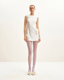 Blooming Beauty Evening Dress - White
