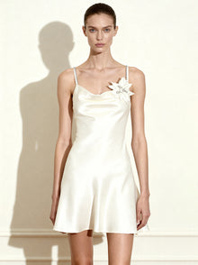 Crystal Flora Slip - White