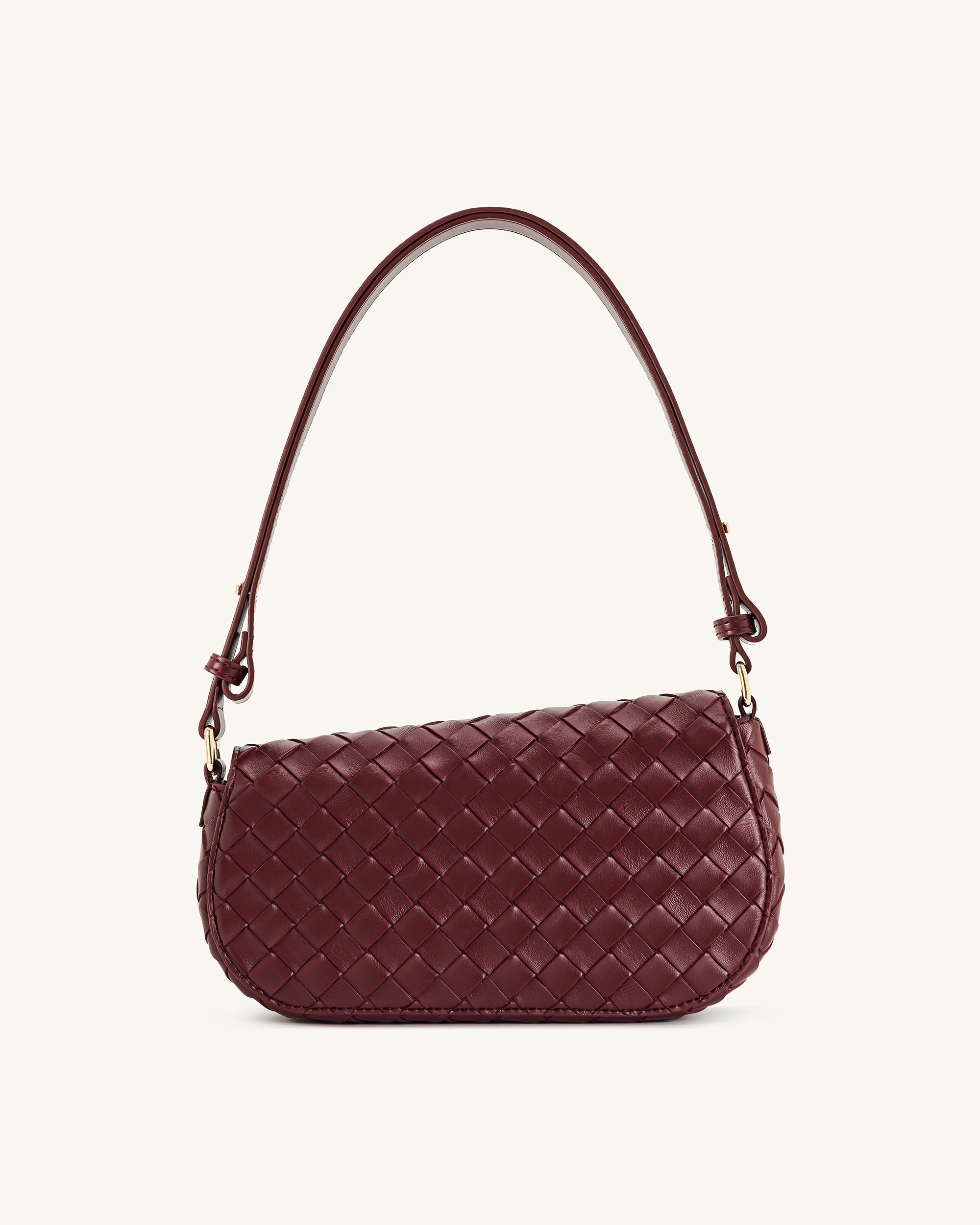 Addisyn Weave Texture Top Handle Bag - Burgundy