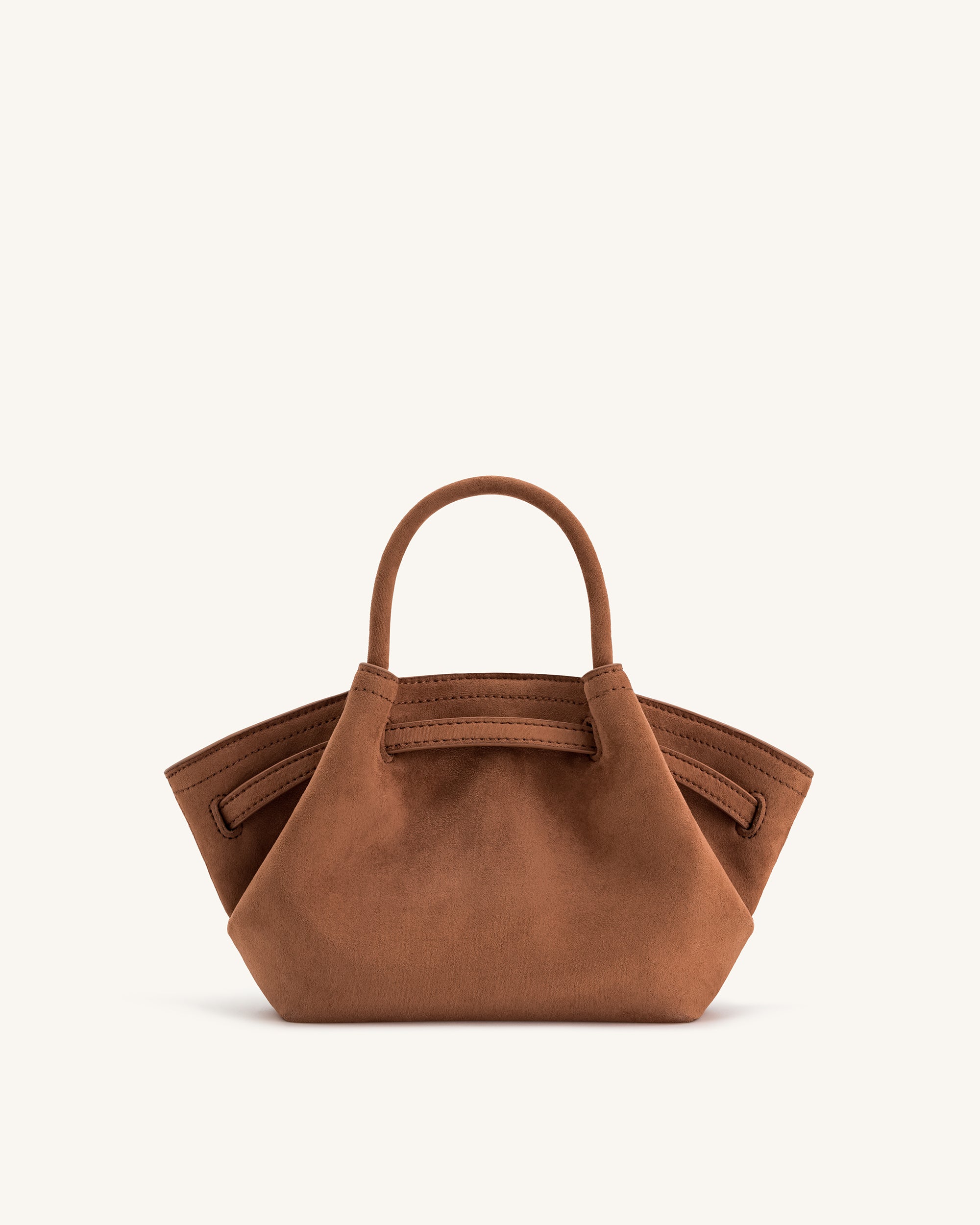 Hana Mini Faux Suede Tote Bag - Brown | JW PEI