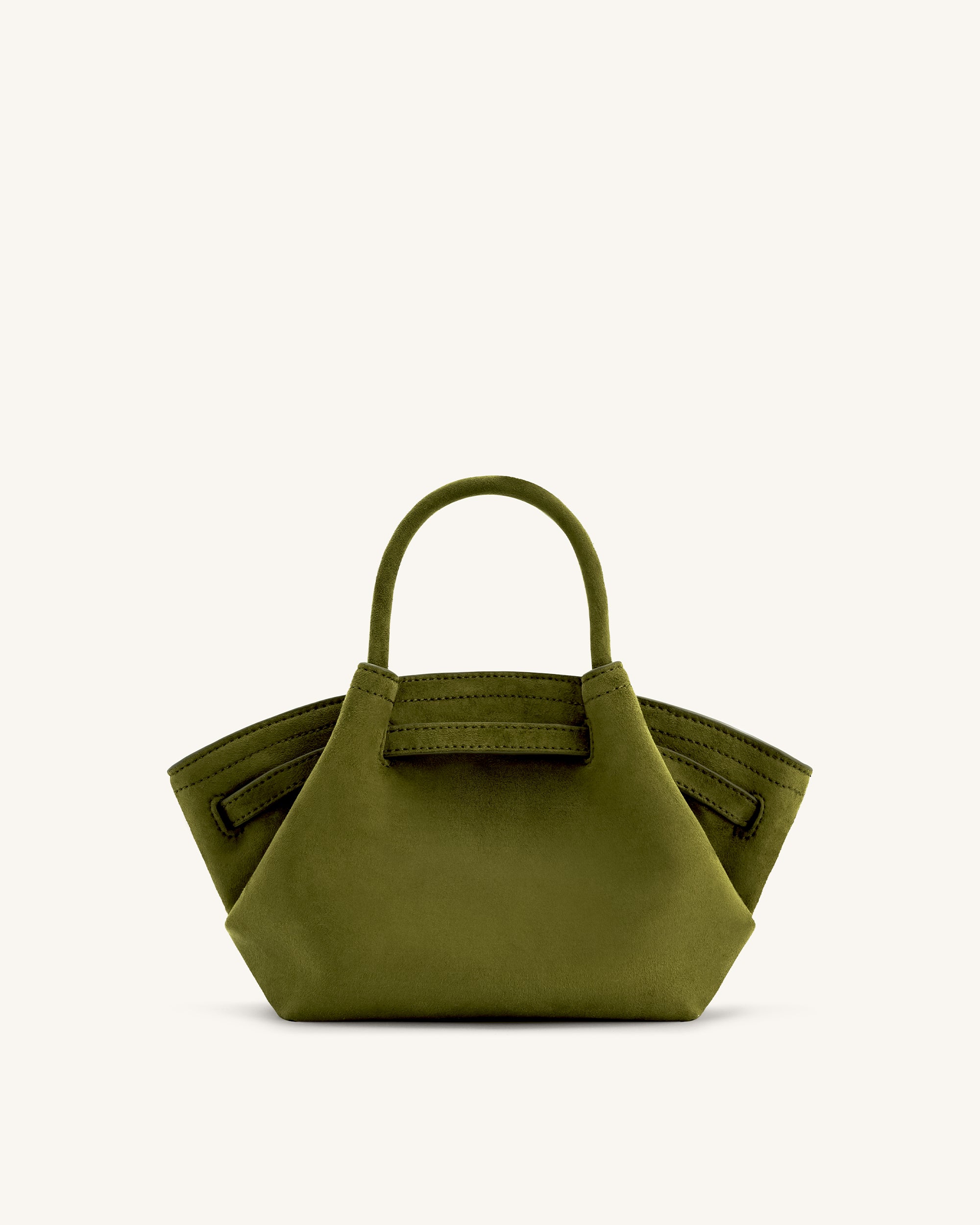 Hana Mini Faux Suede Tote Bag - Dark Olive | JW PEI