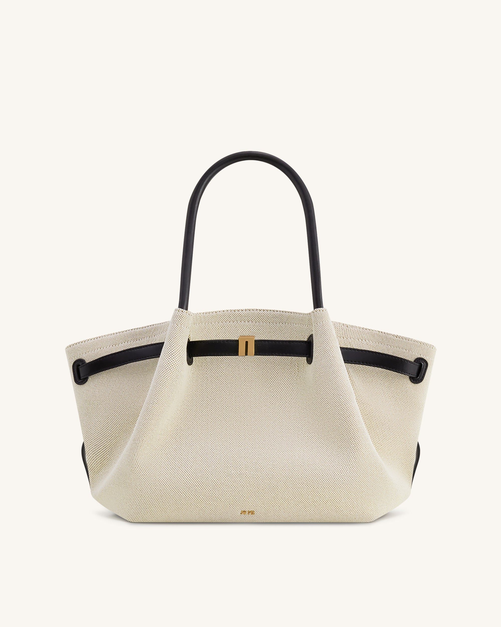 hana！ Hana Medium Tote Bag - Black Canvas | JW PEI