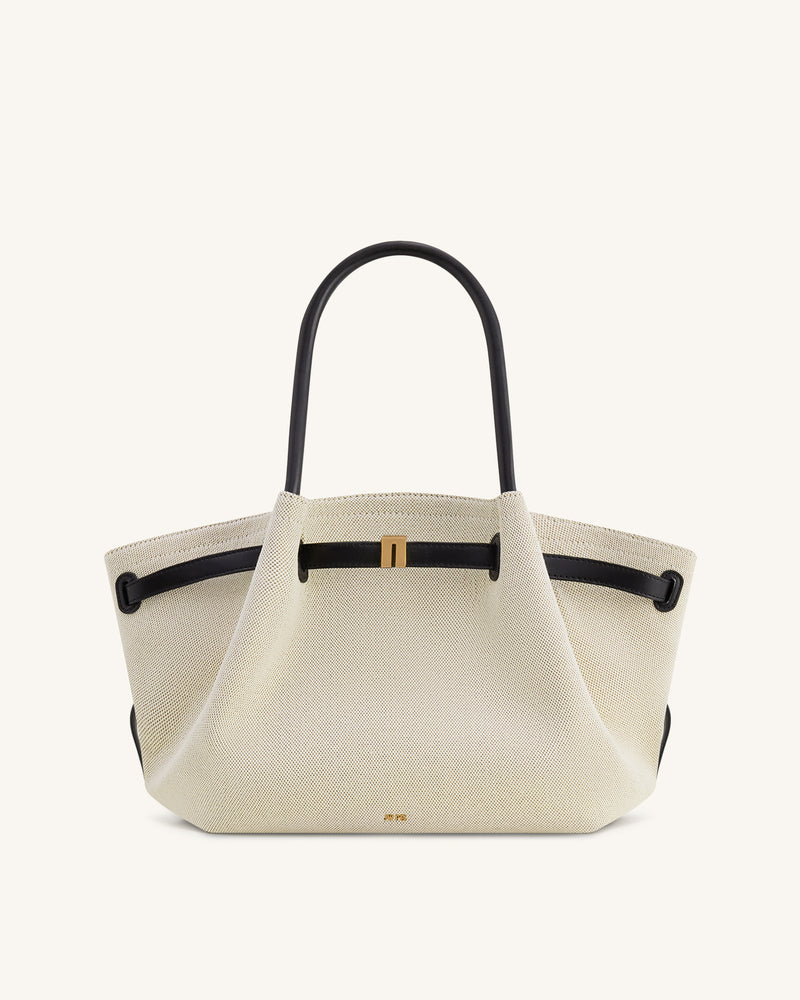 Hana Medium Tote Bag - Black Canvas