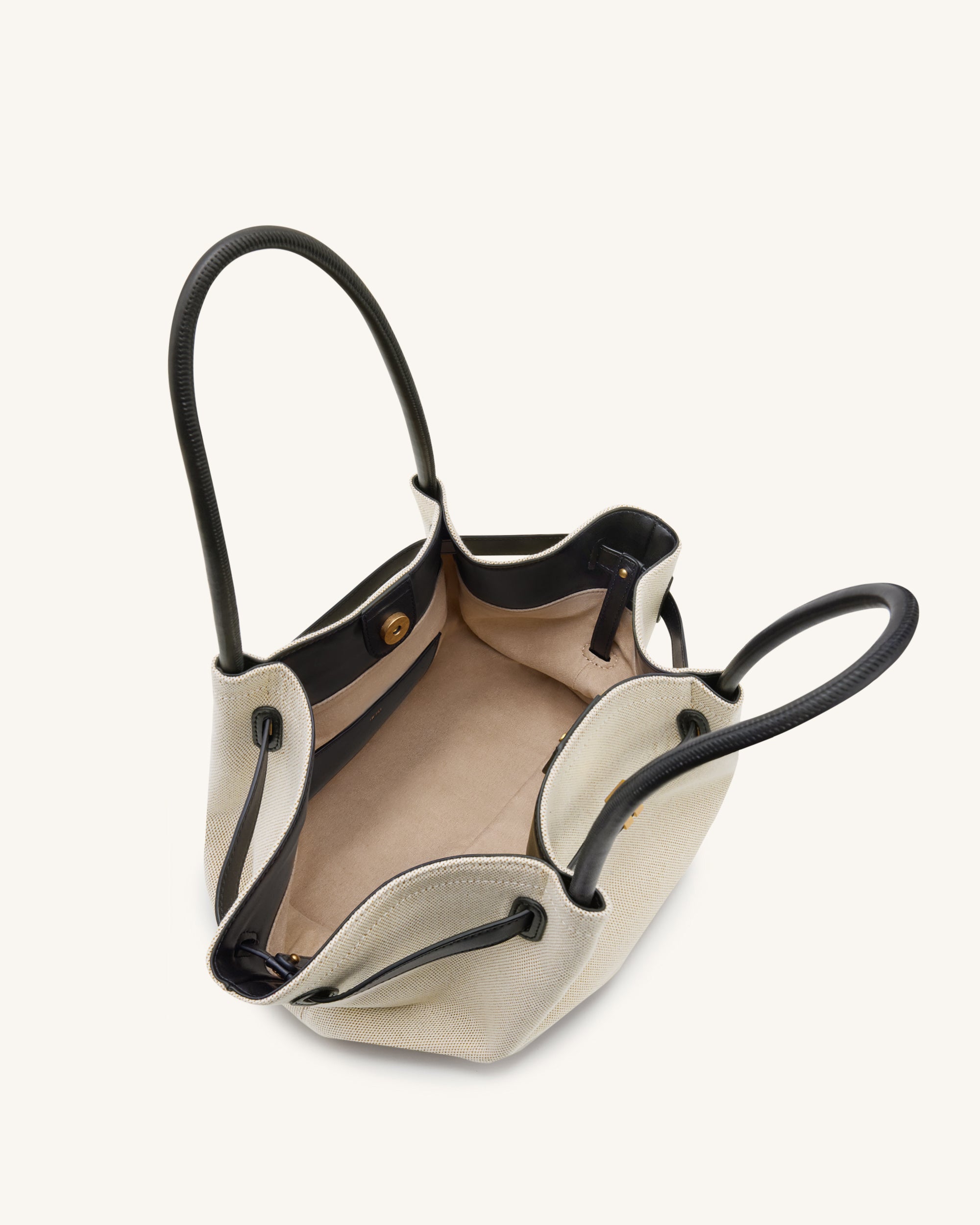 Hana*　0527 Hana Medium Tote Bag - Black Canvas | JW PEI