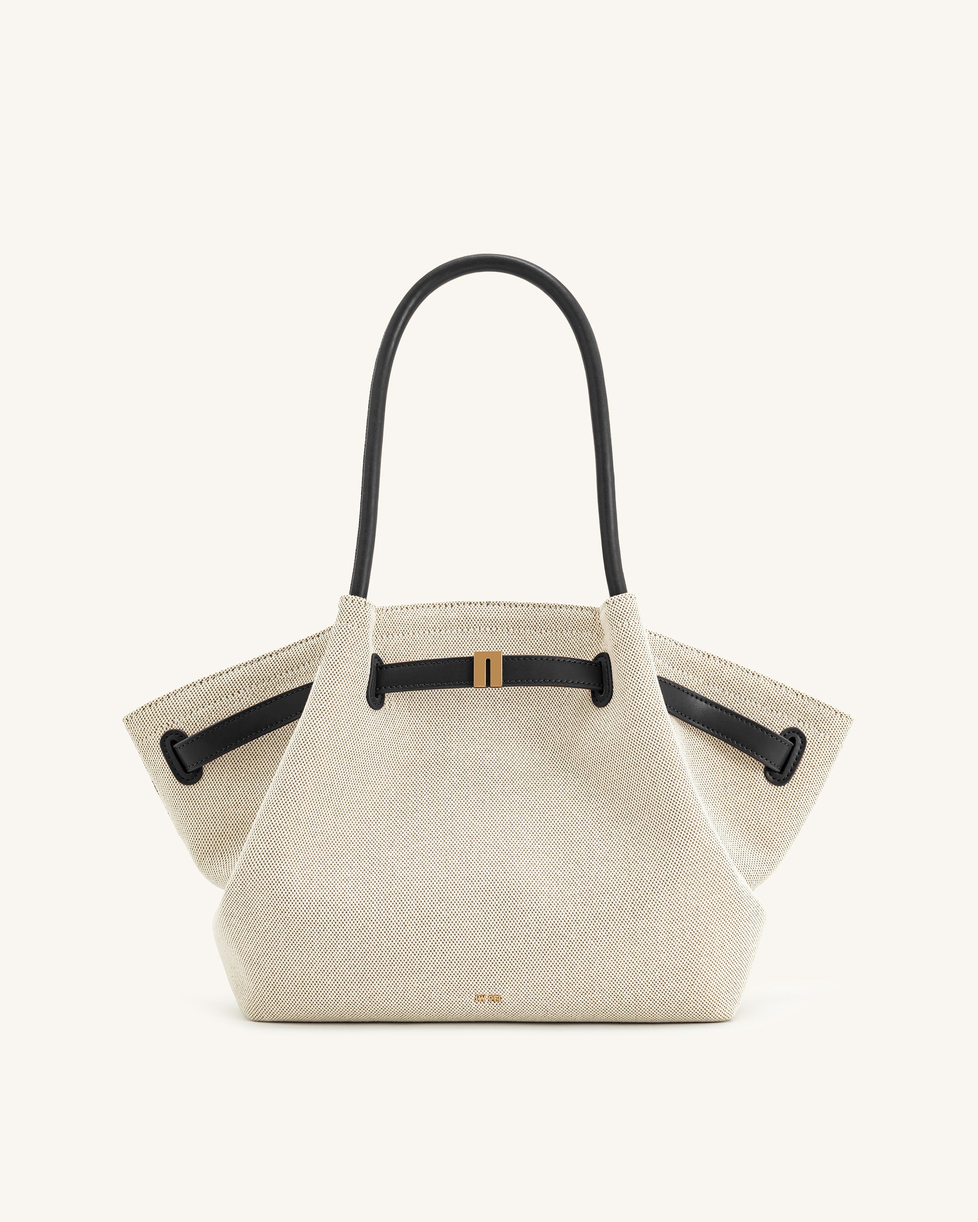 Hana Medium Tote Bag - Black Canvas
