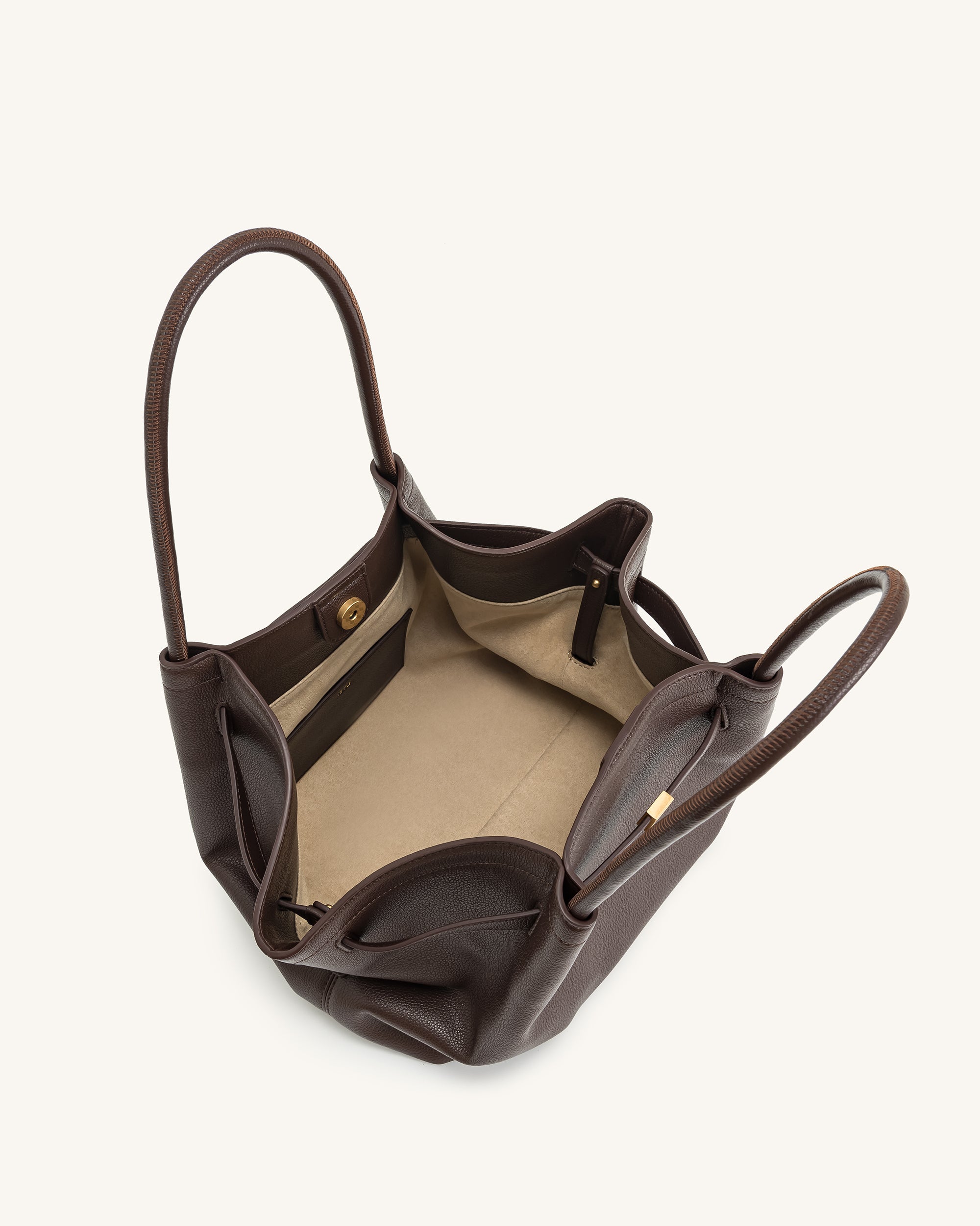 Hana Medium Tote Bag - Dark Brown | JW PEI
