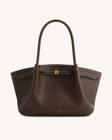 Hana Large Tote Bag - Dark Brown