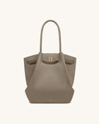 Hana Column Tote Bag - Taupe