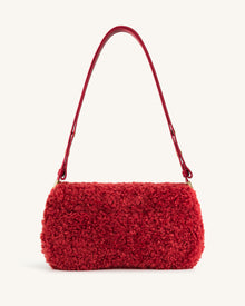 Joy Faux Fur Shoulder Bag - Magenta