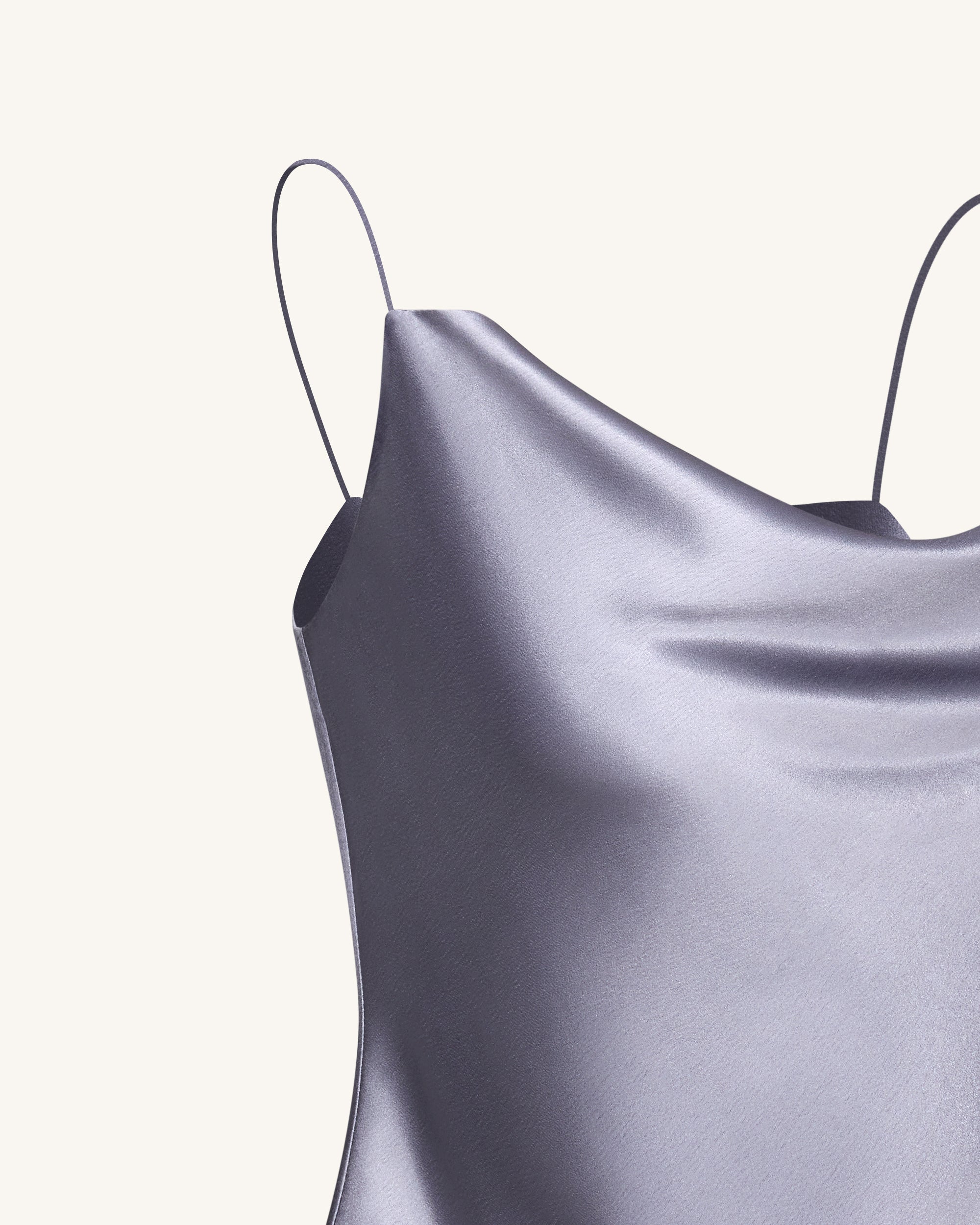 Liquid Satin Cowl Camisole - Silver