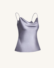 Liquid Satin Cowl Camisole - Silver