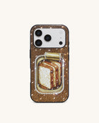 Bread Tin Artificial Crystal Phone Case - Brown