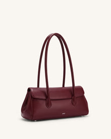 Solenne East-West Shoulder Bag - Burgundy