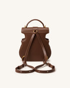 Violin Shape Top Handle Bag - Dark Brown