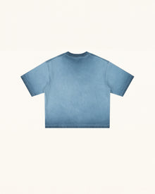 The Angelic Dripping Crystal Wings Tee - Acid Blue