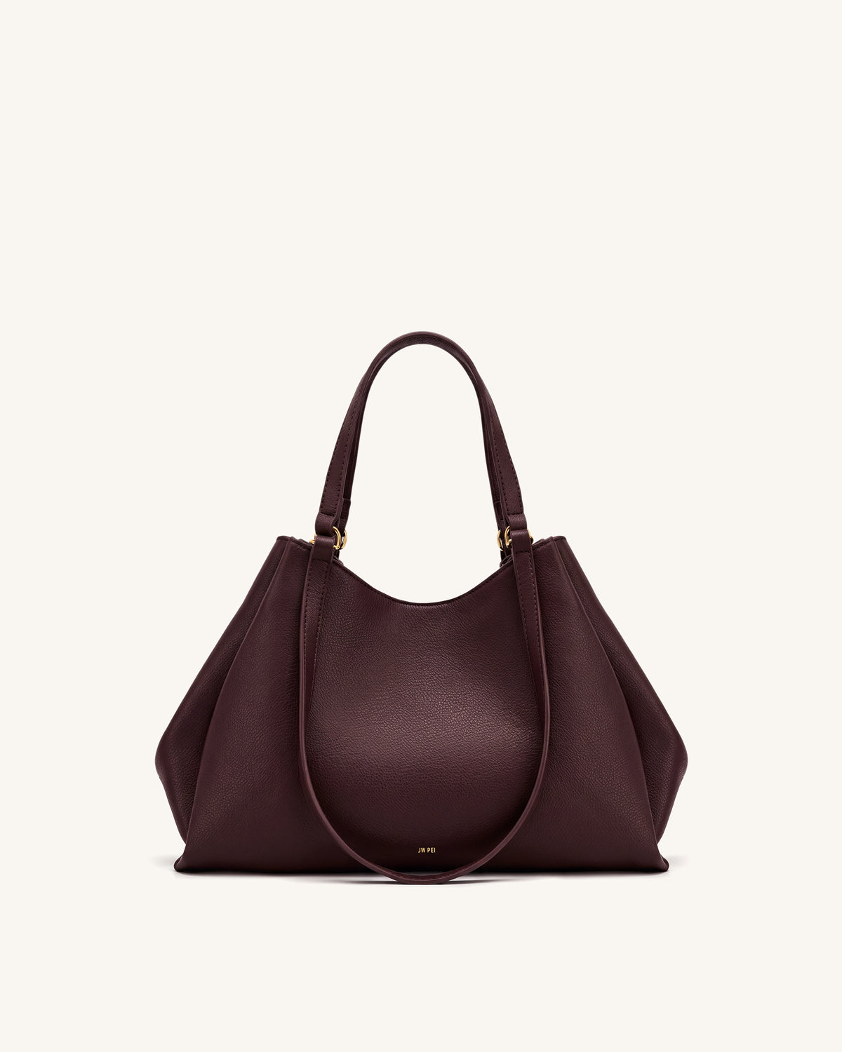 Virelia Double Handle Tote Bag - Deep Burgundy