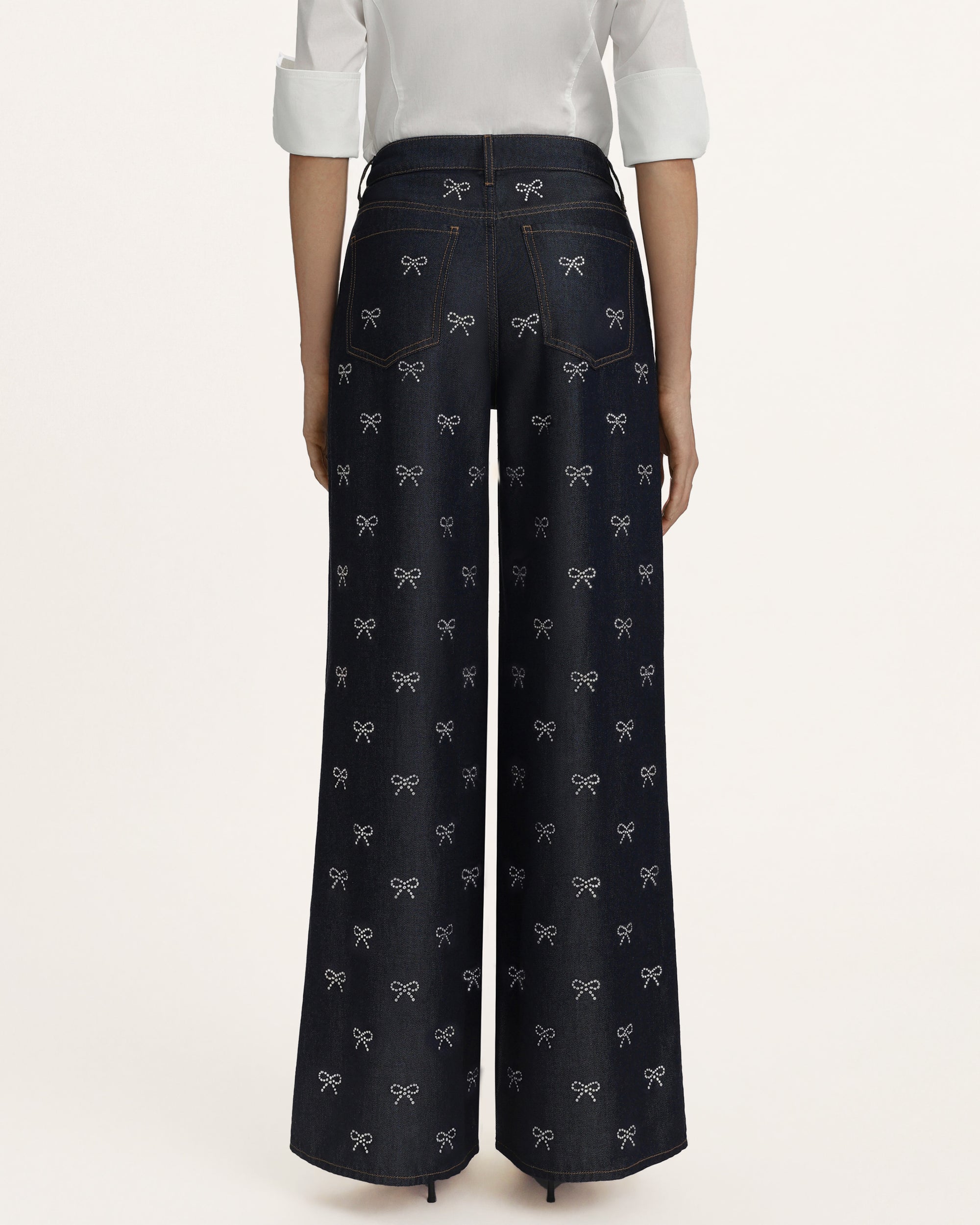 The Sparkle Bow Studded Jeans - Deep Thoughts Only