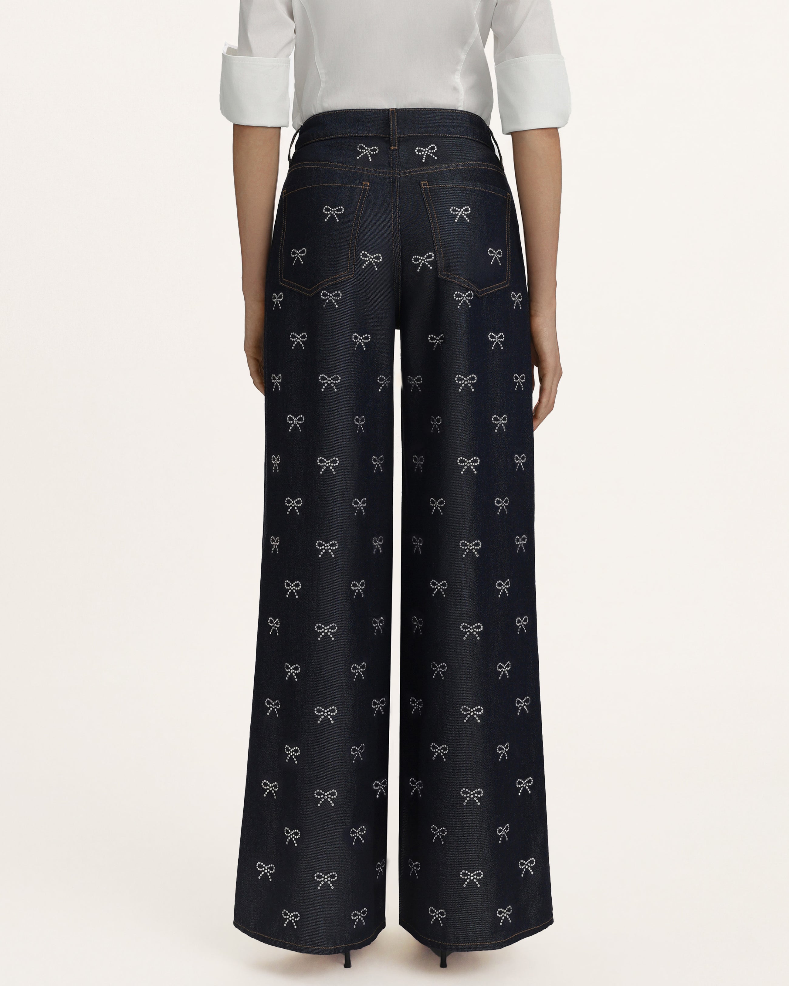 The Sparkle Bow Studded Jeans - Deep Thoughts Only