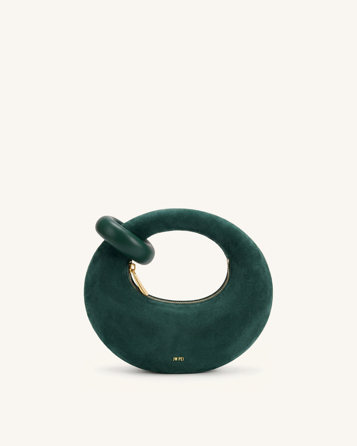 Abacus Faux Suede Mini Top Handle Bag - Forest Green