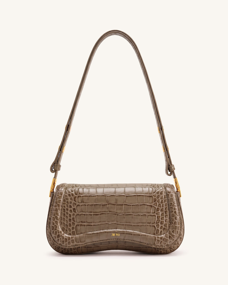 Joy Shoulder Bag - Brown Croc