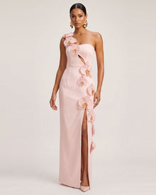 Orchid Embellished Cutout Slit Maxi Dress - Light Pink
