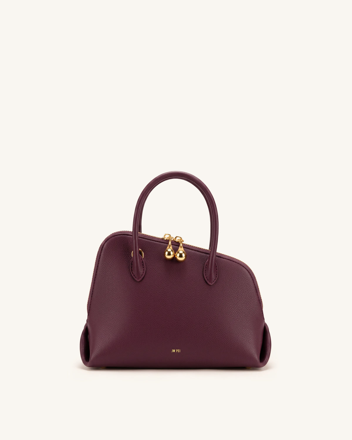 Nerina Pebbled Dome Top Handle Bag - Magenta