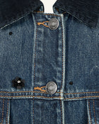 The Rebel Black Floral Studded Denim Jacket - Retro Denim