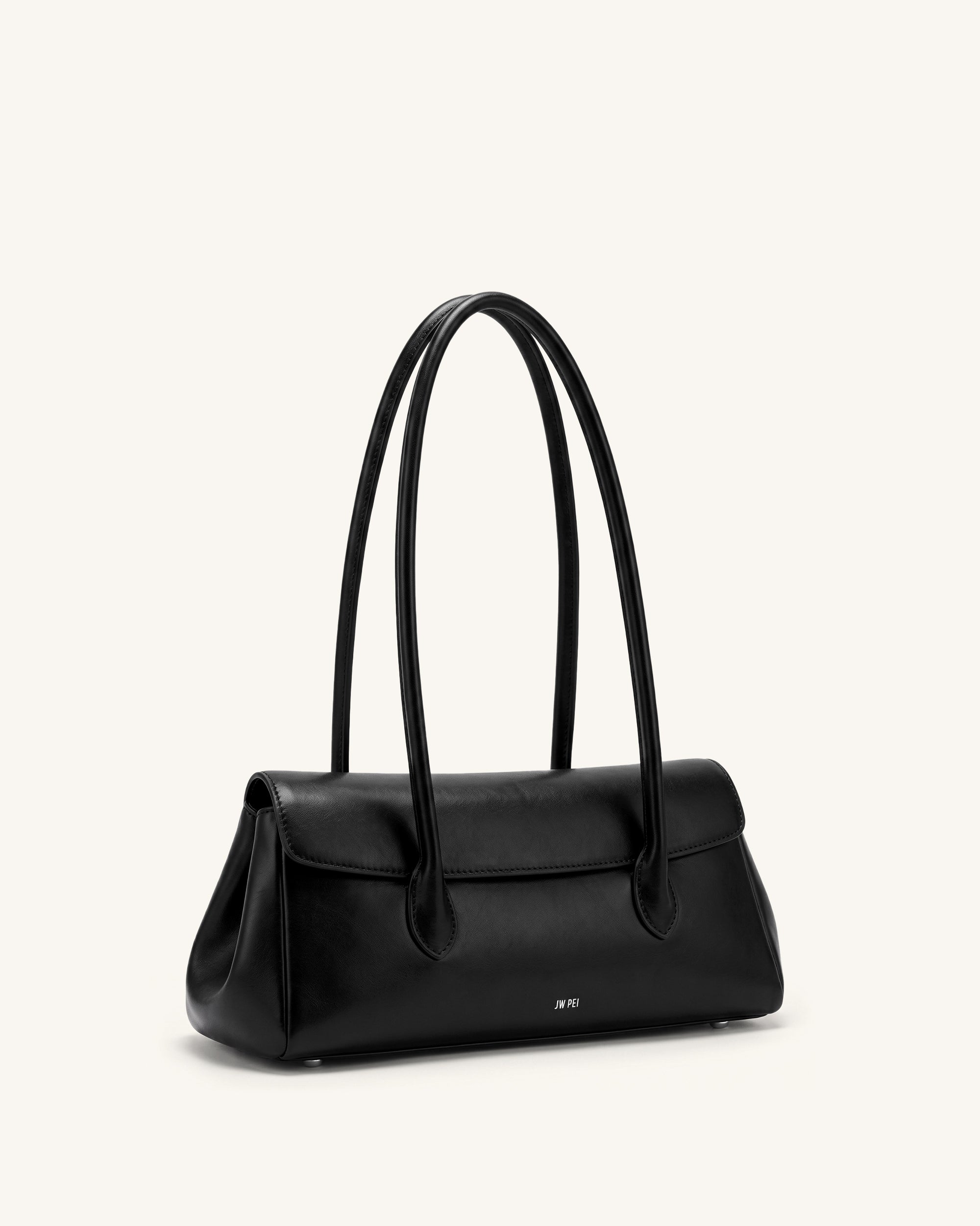 Solenne East-West Shoulder Bag - Black
