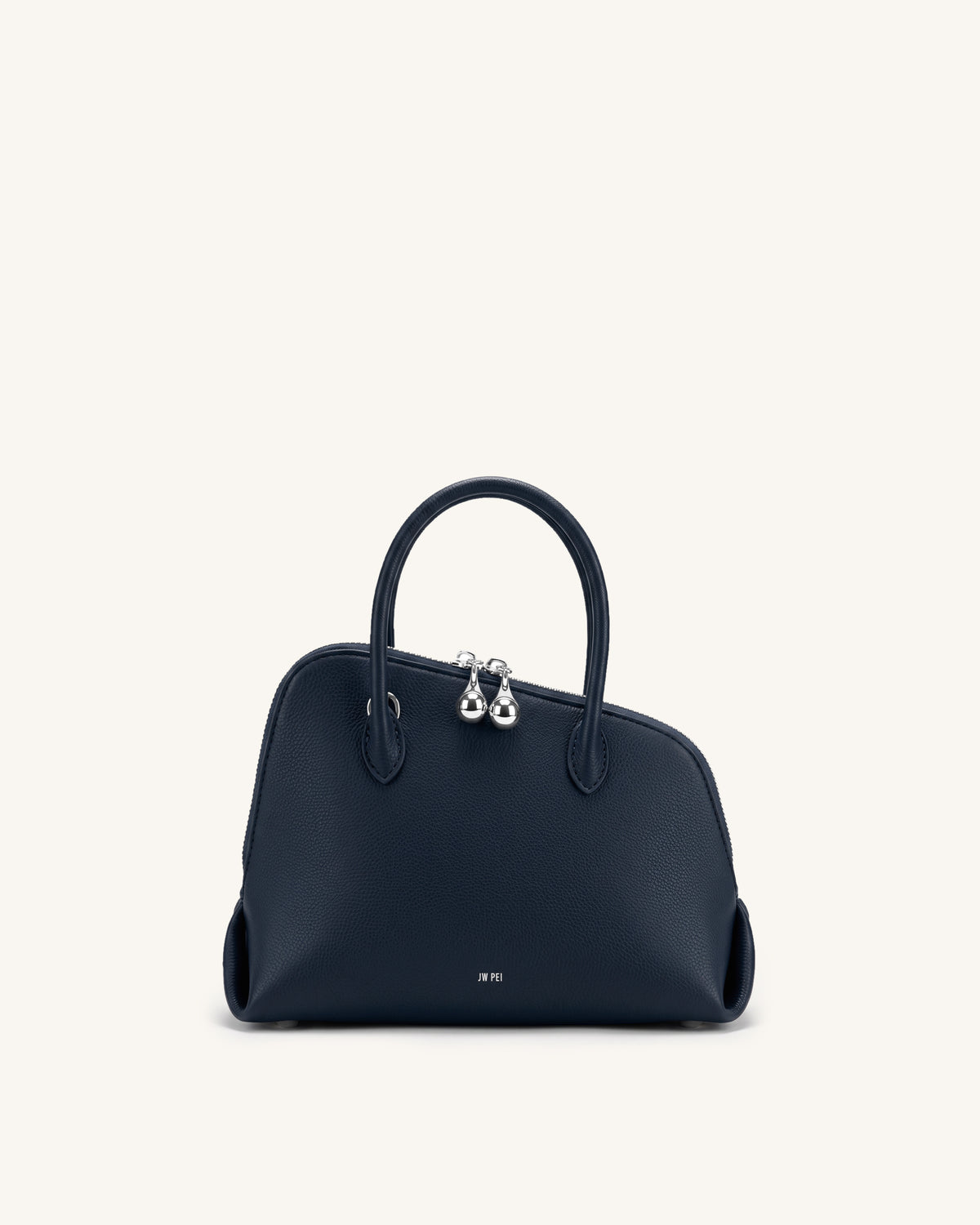 Nerina Pebbled Dome Top Handle Bag - Dark Blue