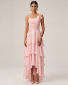 Orchid Embroidered Layered Maxi Dress - Pink