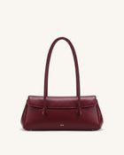 Solenne East-West Shoulder Bag - Burgundy