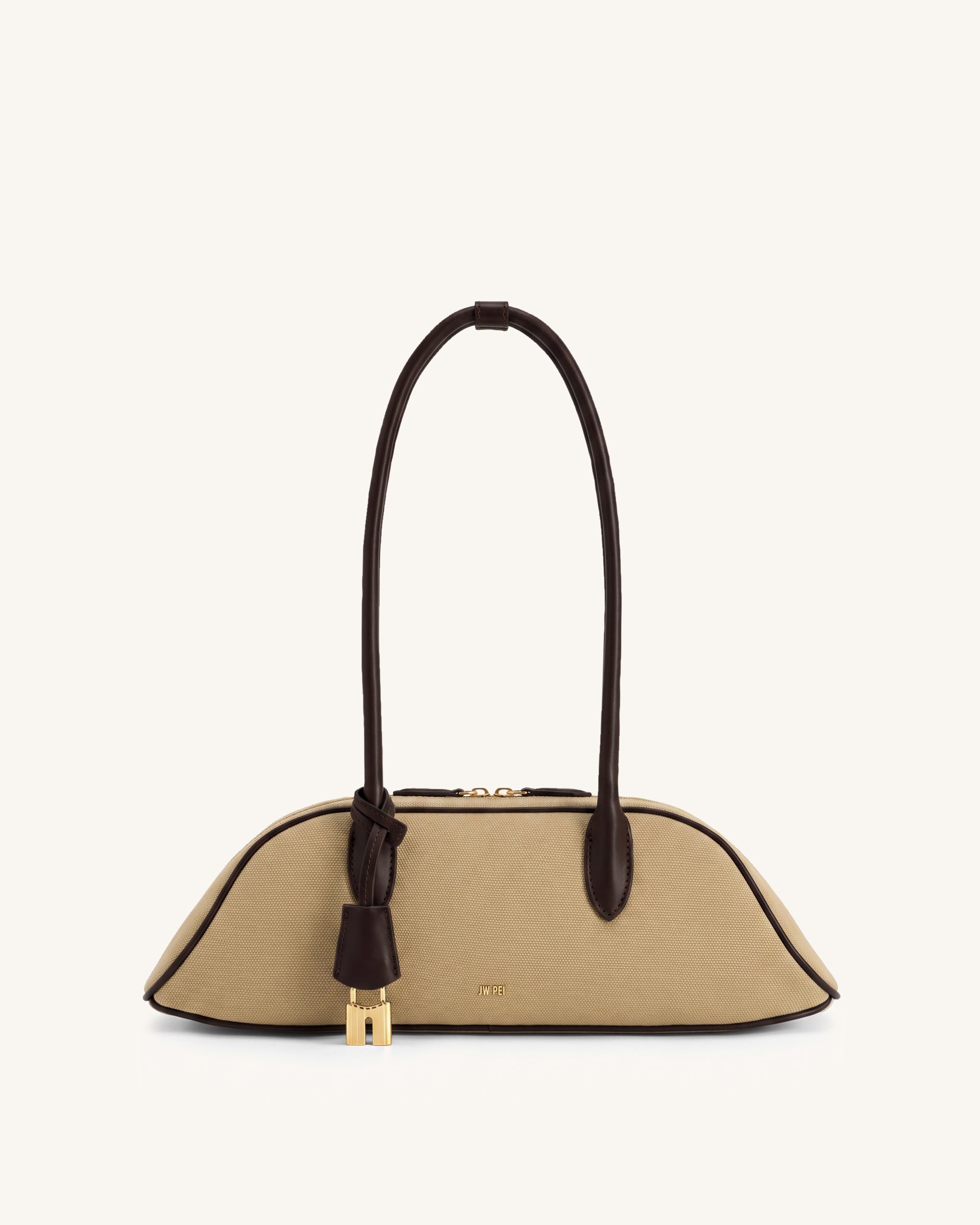Zora Shoulder Bag - Dark Brown Canvas