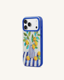 Lemon Vase Art Phone Case - Blue
