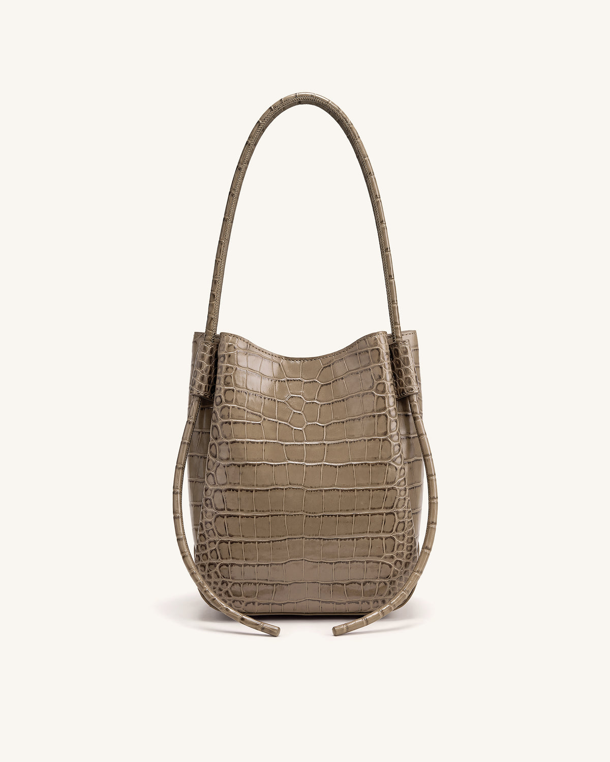 Nala Bucket Bag - Taupe Croc
