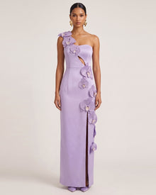 Orchid Embellished Cutout Slit Maxi Dress - Light Purple