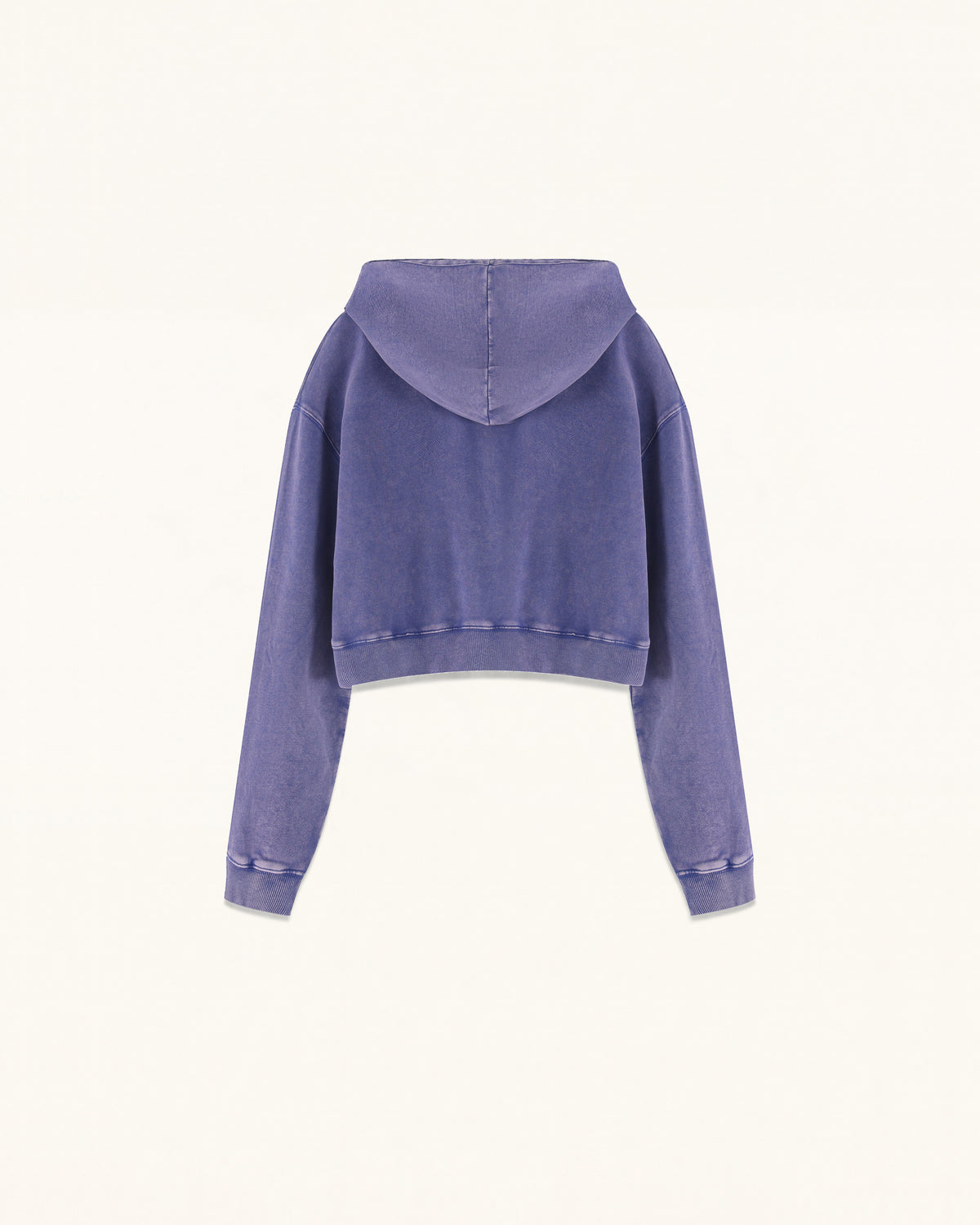 Rhinestone Rose Acid Washed Pullover Hoodie - Acid Purple