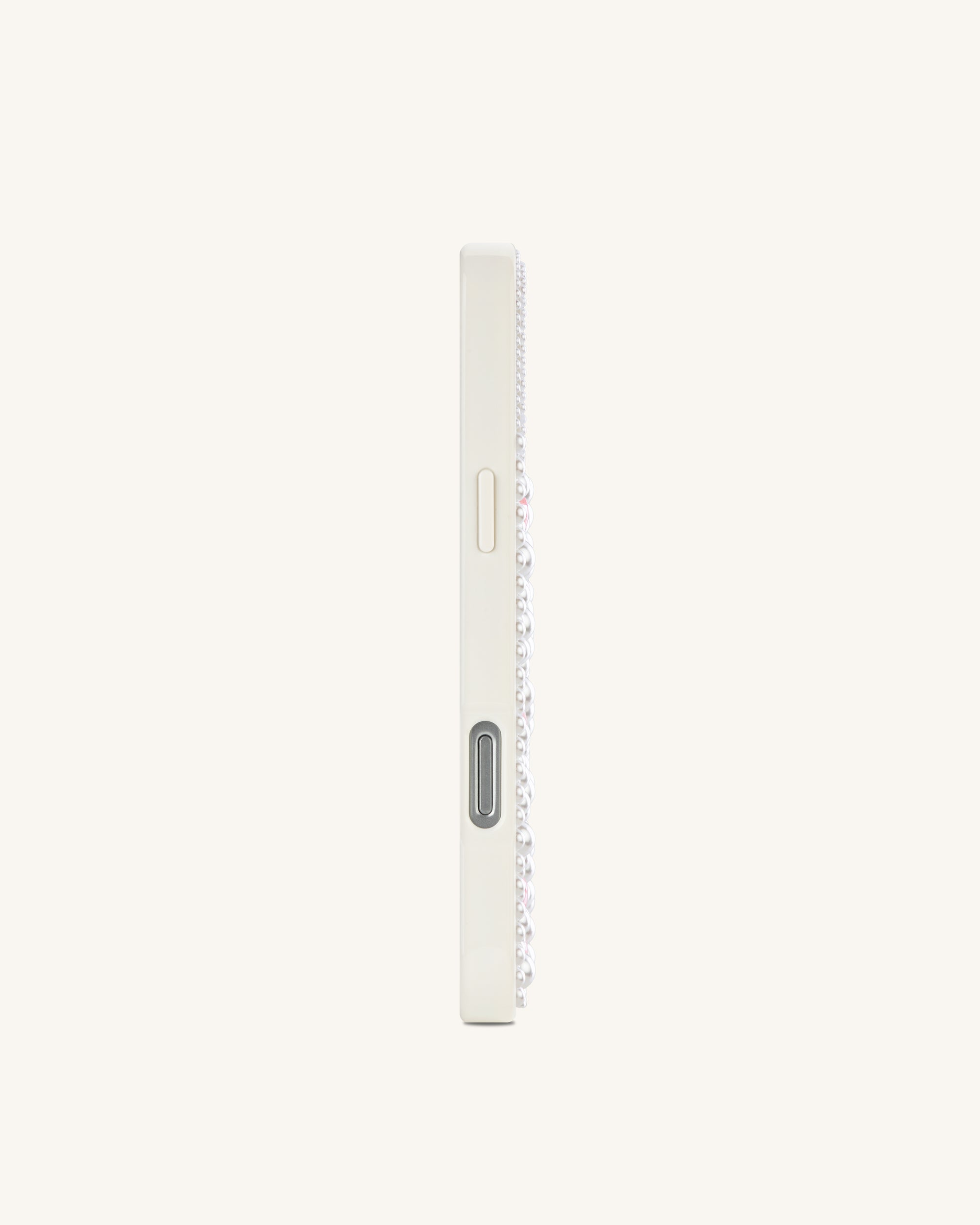 Pearl Star Embellished Phone Case - White