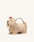 Coco Shaggy Dog Shaped Handle Bag - Apricot