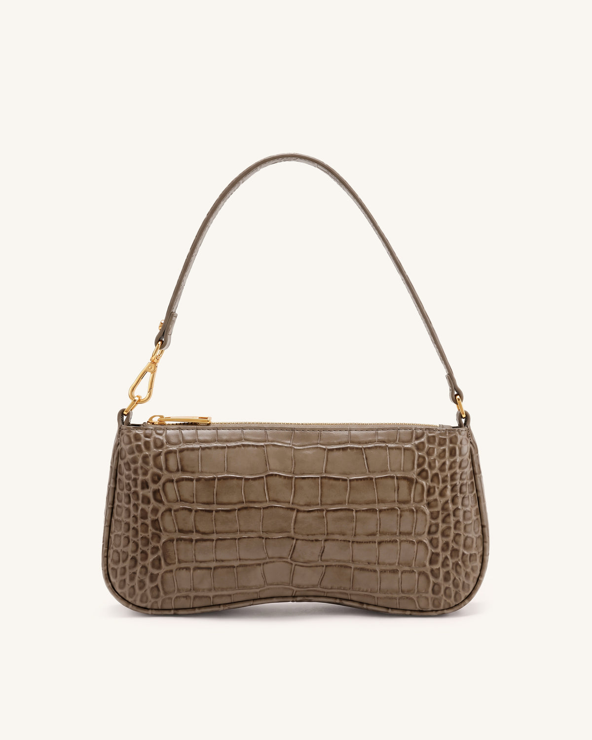Eva Shoulder Handbag - Mocha Brown Croc
