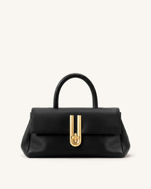 Evania U-Lock Top Handle Bag - Black