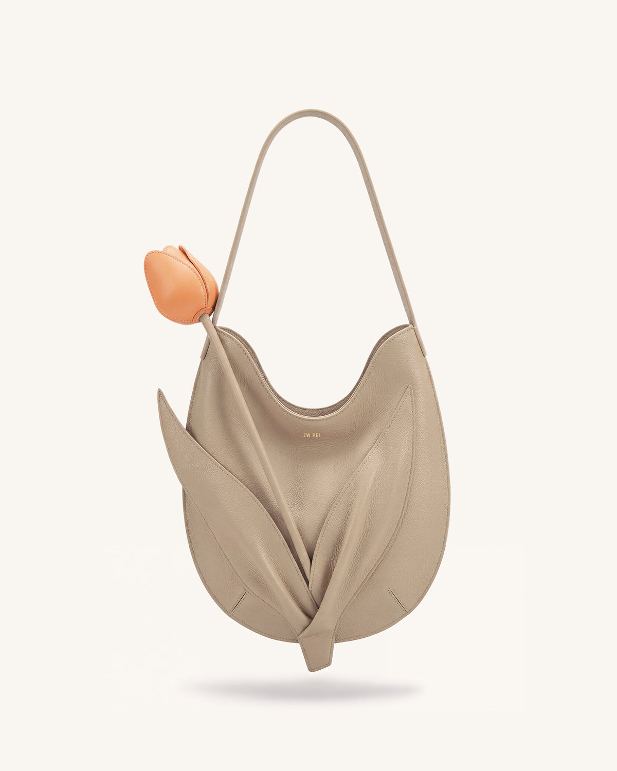 Tulip Shape Shoulder Bag - Khaki