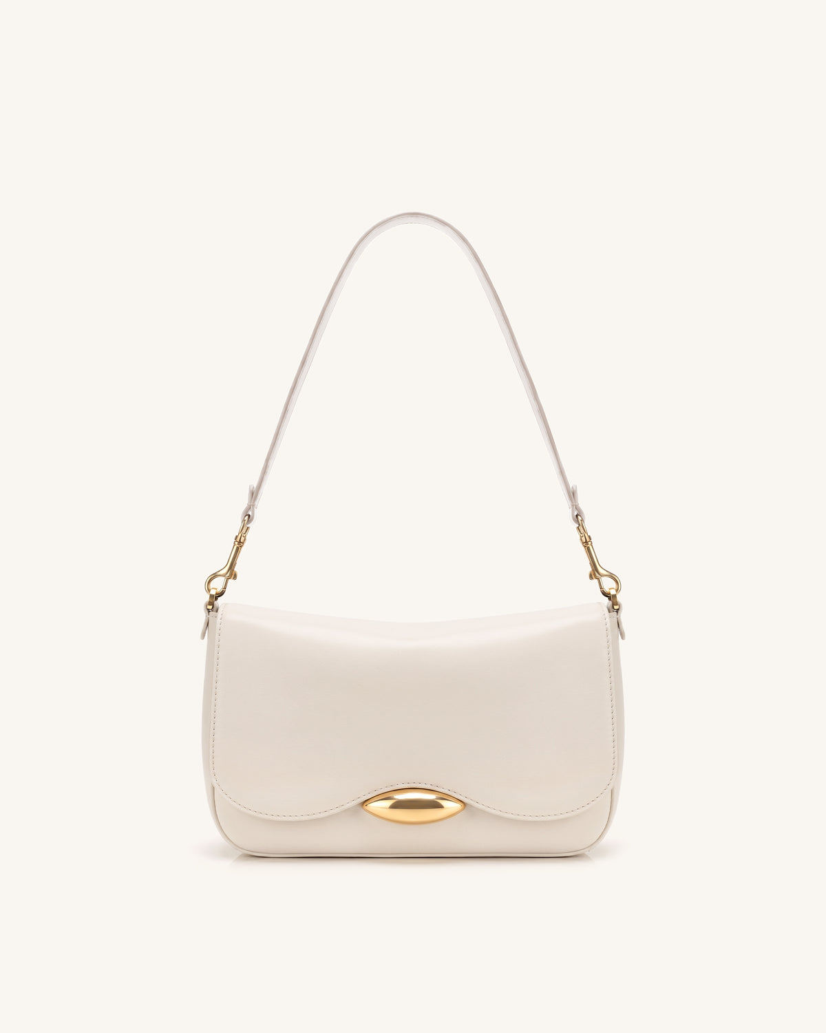 Sofia Classic Flap Shoulder Bag - White